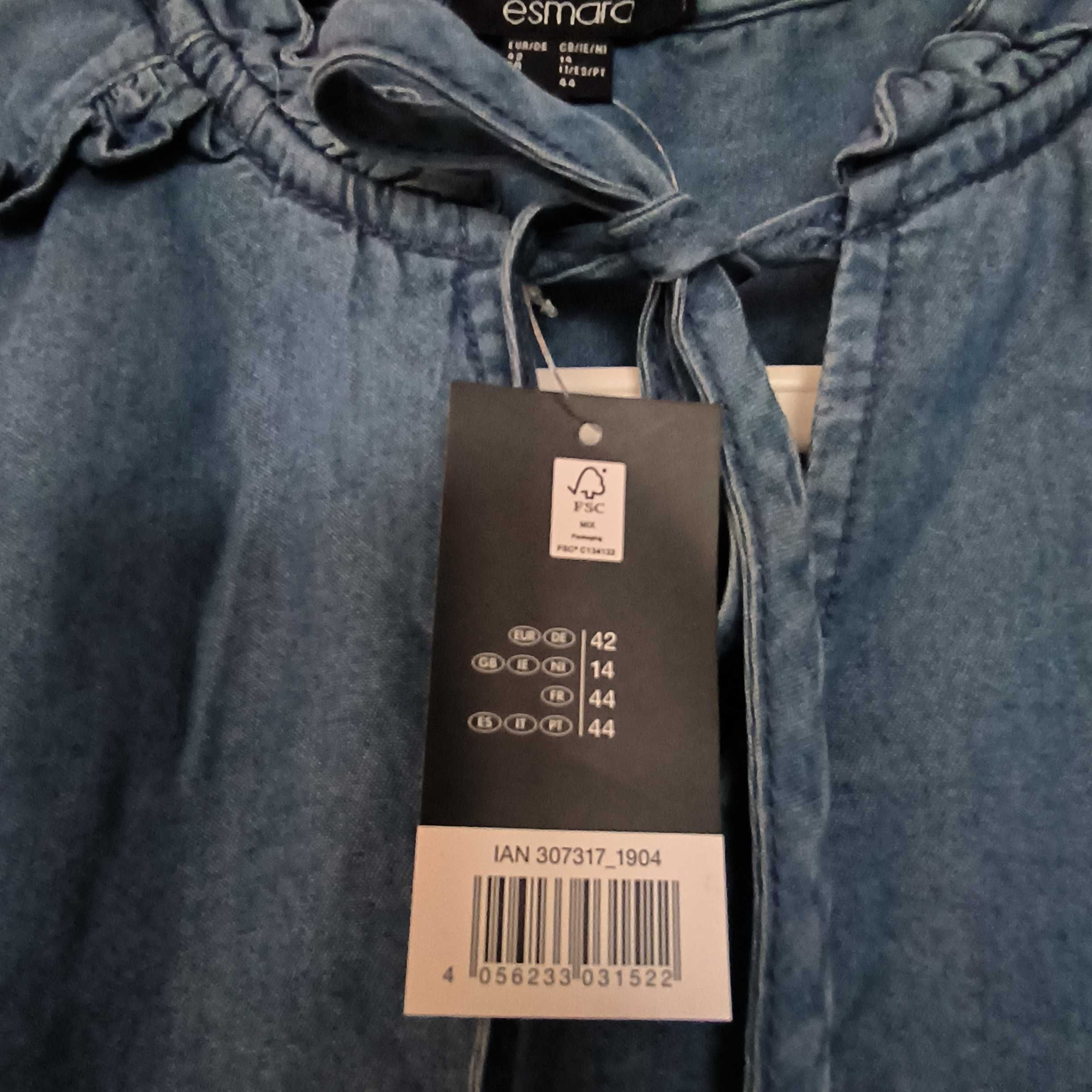 Nowa długa koszula wiązana Ala jeans 42