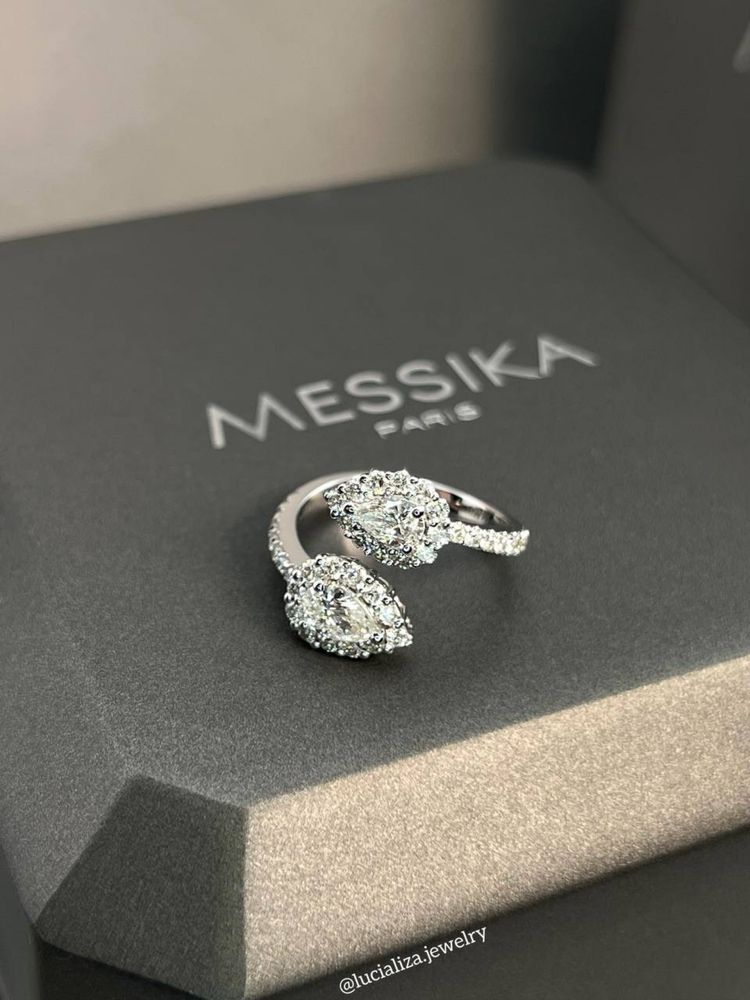Каблучка в стилі MESSIKA З діамантами 1.22ct  золото
