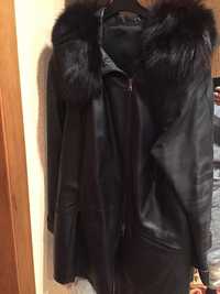 Продам отличную женскую кожаную куртку р-р 44-48 (рост 160-166 см)