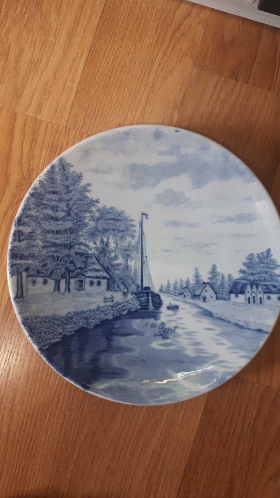 Антикварная коллекционная тарелка Delft, BOCH, Societe Ceramique