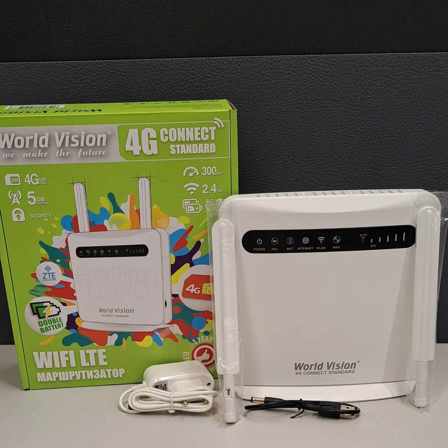 Комплект для 4G інтернету роутер World Vision standart, антена MIMO