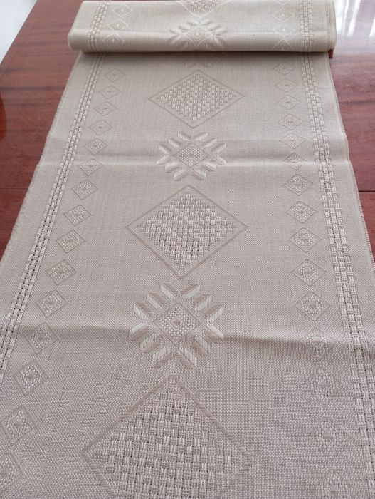 Тканина під льон доріжка двостороння на стіл