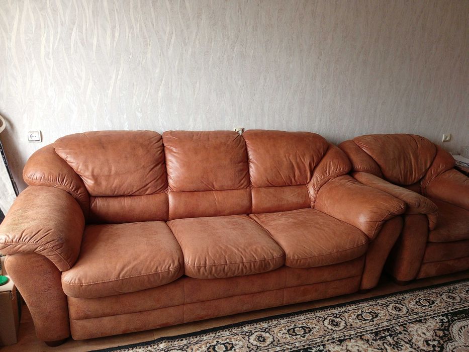 Диван раскладной (французская раскладушка) и 2 кресла