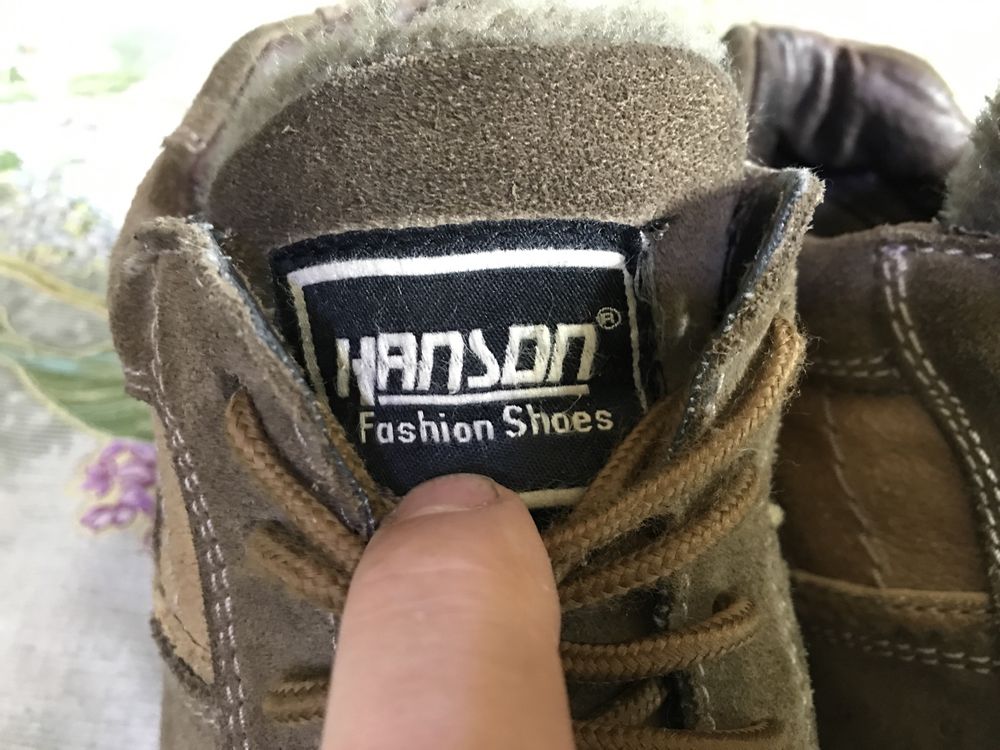 Зимние замшевые теплые ботинки Hanson. Размер 45/29.5 см