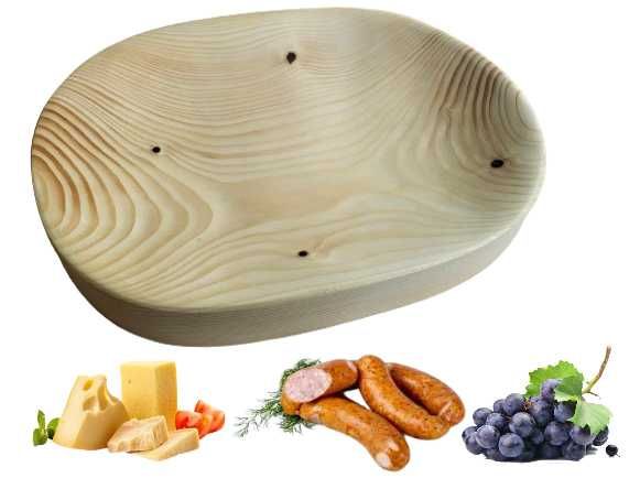 koryto misa drewniana cateringowa na mięso POJEMNA WYSOKA taca na ser