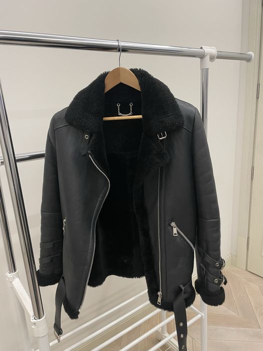 Жіноча дублянка-авіатор з натуральної шкіри, , розмір M