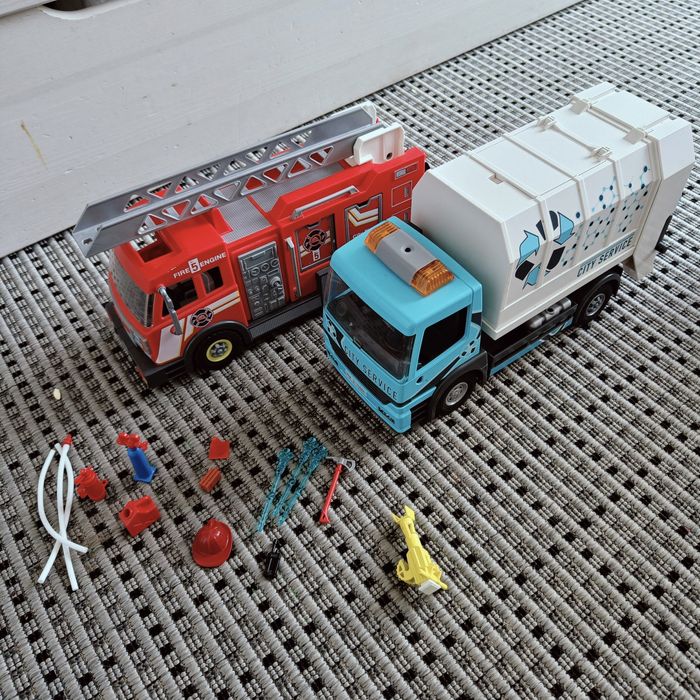 Playmobil straż i śmieciarka