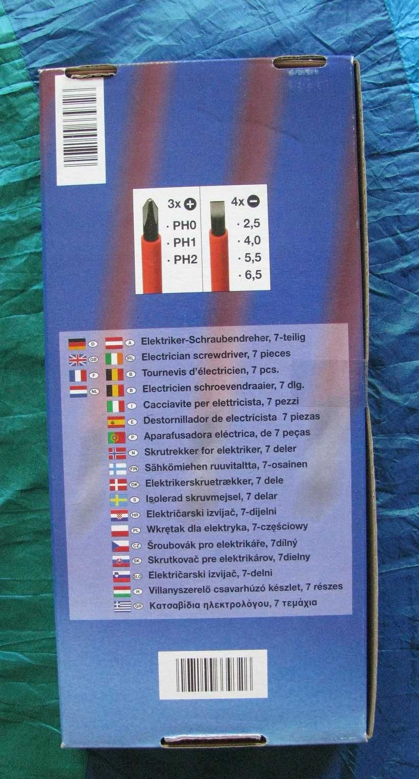 wkrętak śrubokręt elektryk 7 sztuk