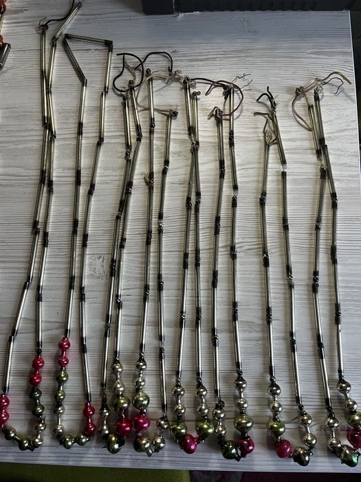 Бусы стеклярус новогоднее украшение. СССР.