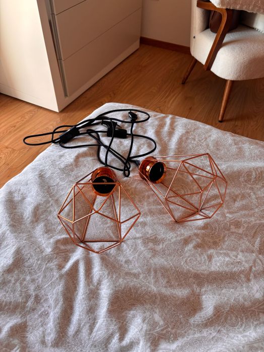 Candeeiro de teto suspenso+ candeeiros de mesa