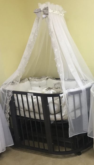 Бортики в дитяче ліжко + балдахін комплект Golden