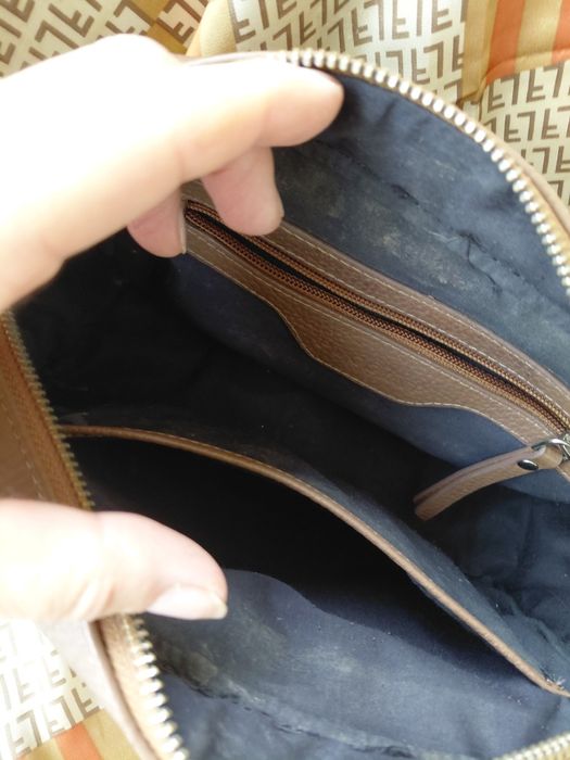 PUCCINI  brązowa torebka listonoszka skórzana