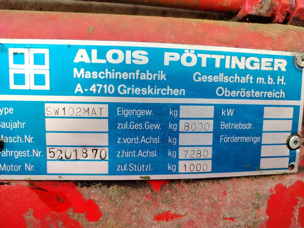 Przyczepa samozbierająca , Przyczepa objętościowa