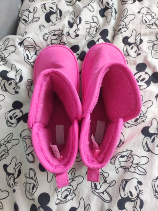 Różowe botki śniegowce damskie H&M 38