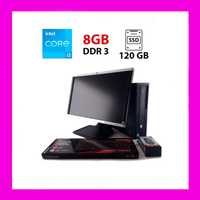 Комплект ПК:Core i3/8GB DDR3/120GB SSD+Монітор HP/22" (1680x1050) TN