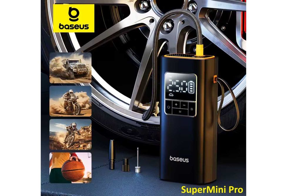 Портативний насос Baseus SuperMini Pro акумуляторний компресор