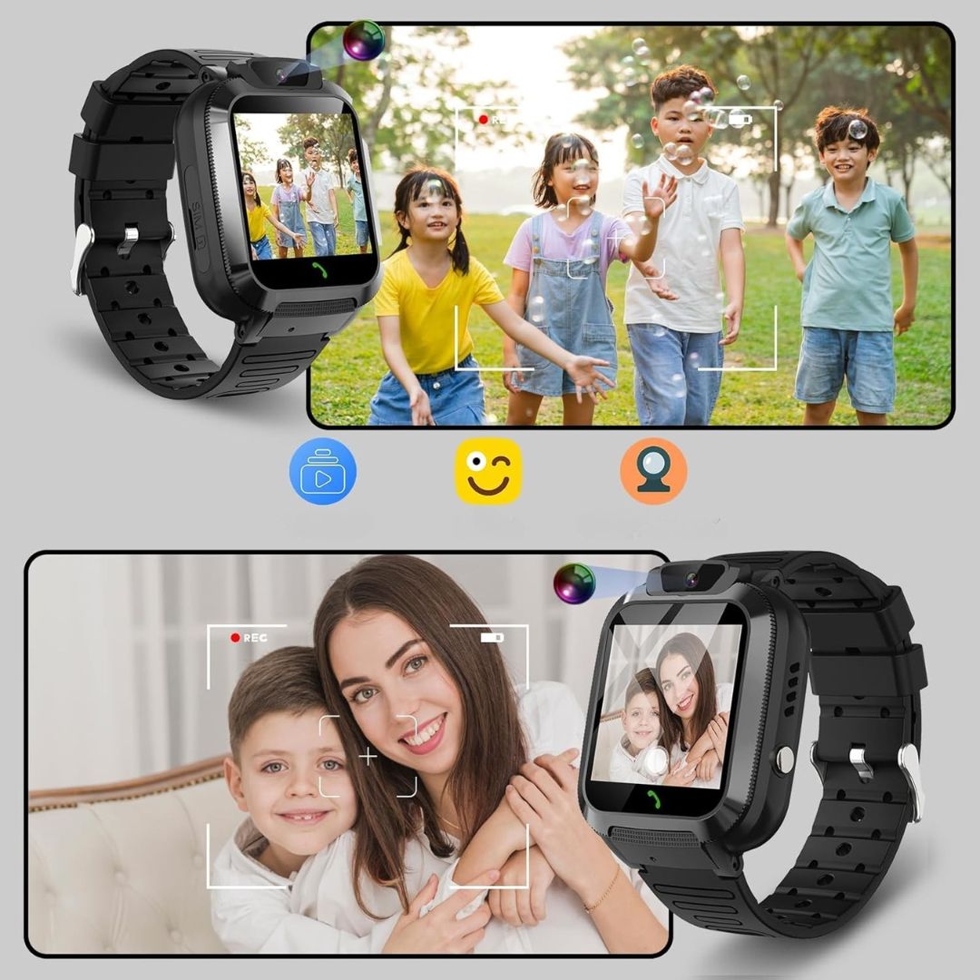 Inteligentny Zegarek Smartwatch Dla Dziecia GPS SOS SIM czarny j.pol,