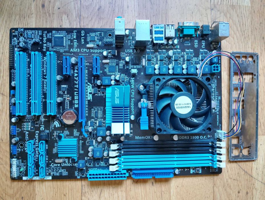 Asus M4A77T/USB3 + Athlon II X2 265(3.3GHz, sAM3)+кулер