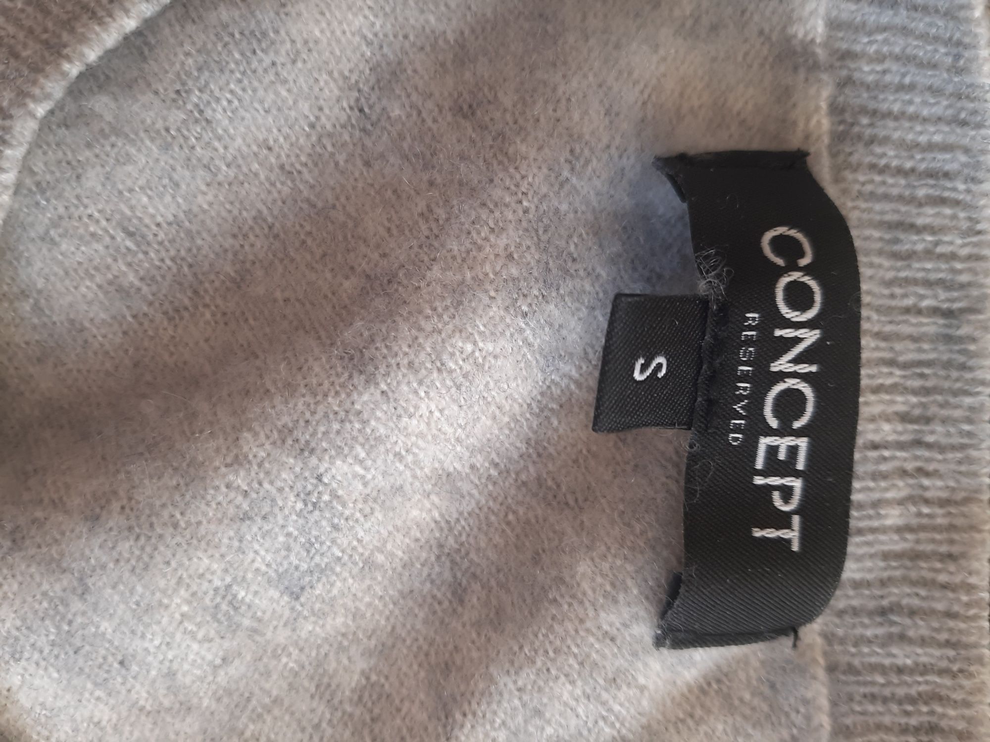 100% kaszmir S sweter szary Reserved cashmere basic minimalistyczny