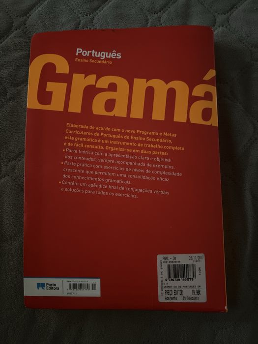 Livro de gramática Português