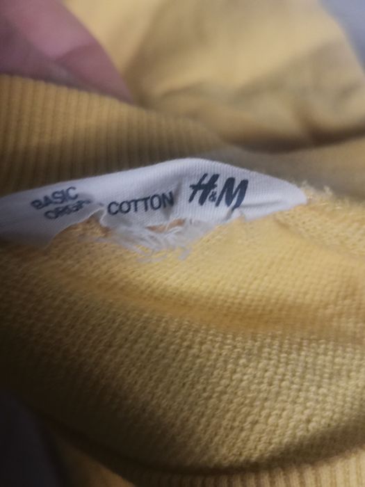 Bluza krótka żółta H&M M/L