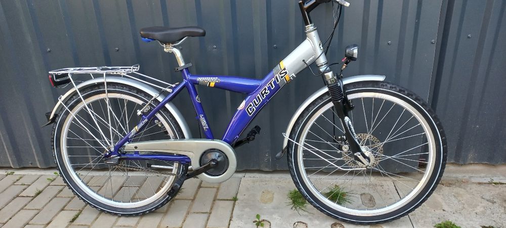 Rower dziecięcy CURTIS koła 24" amortyzator 7-biegów hamulec tarczowy
