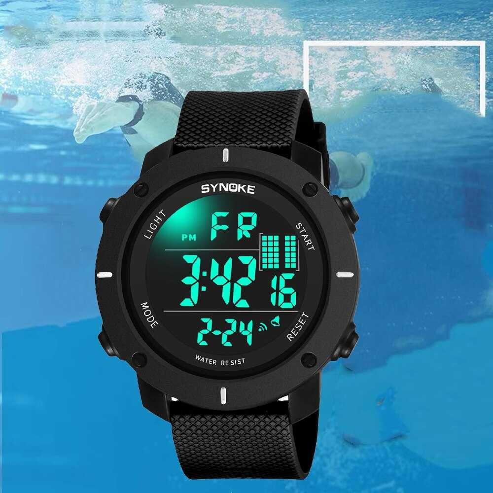 Zegarek męski Synoke elektroniczny cyfrowy sportowy wodoodporny WR50