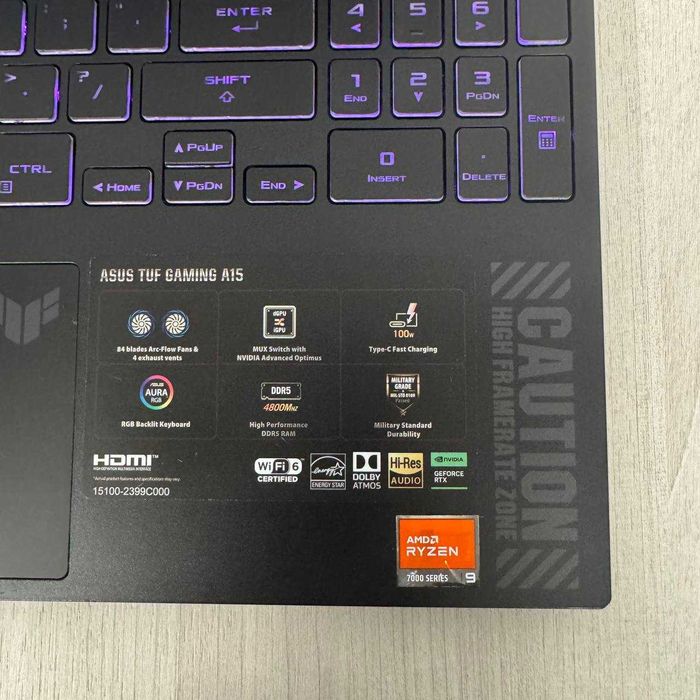 Asus TUF A15 FA507XV  144Hz AMD Ryzen 9 7940HS 16GB SSD 1TB RTX 4060