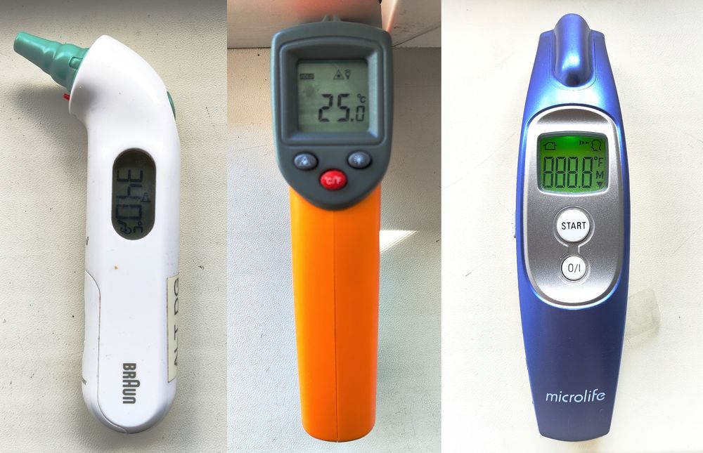 Інфрачервоні термометри - Braund, Benetech, Microlife.