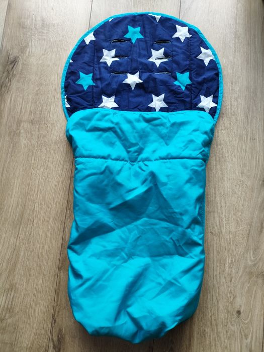 Śpiworek Mamas & Papas do spacerówki wózka ocieplacz gwiazdki turkus
