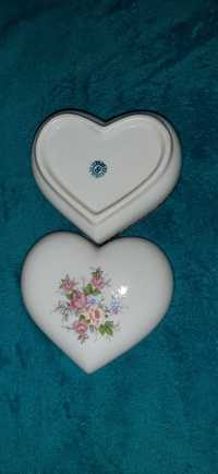 Kolekcja PRL porcelana Bogucice bombonierka serce na Dzień Matki