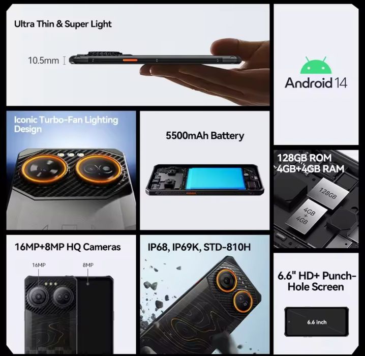 2025! Смартфон IIIF150 Air3S 16/128GB Black Захищений протиударний