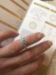 Pierścionek lab diament 1 karat royal blue Moisanite