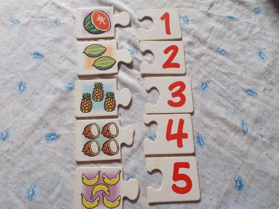 puzzle de 2 peças para contar números de 1 a 20