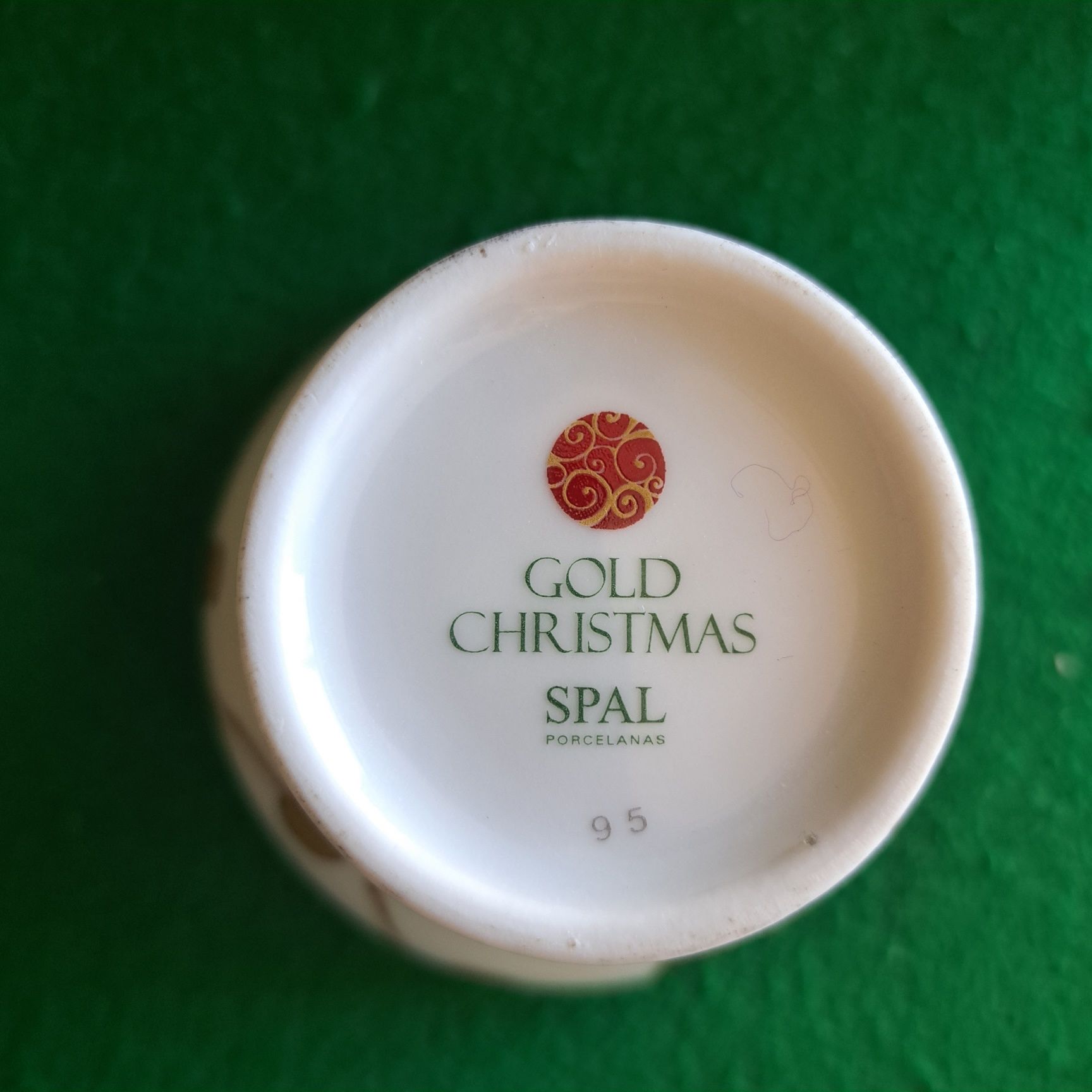 Castiçais porcelana SPAL Gold Christmas