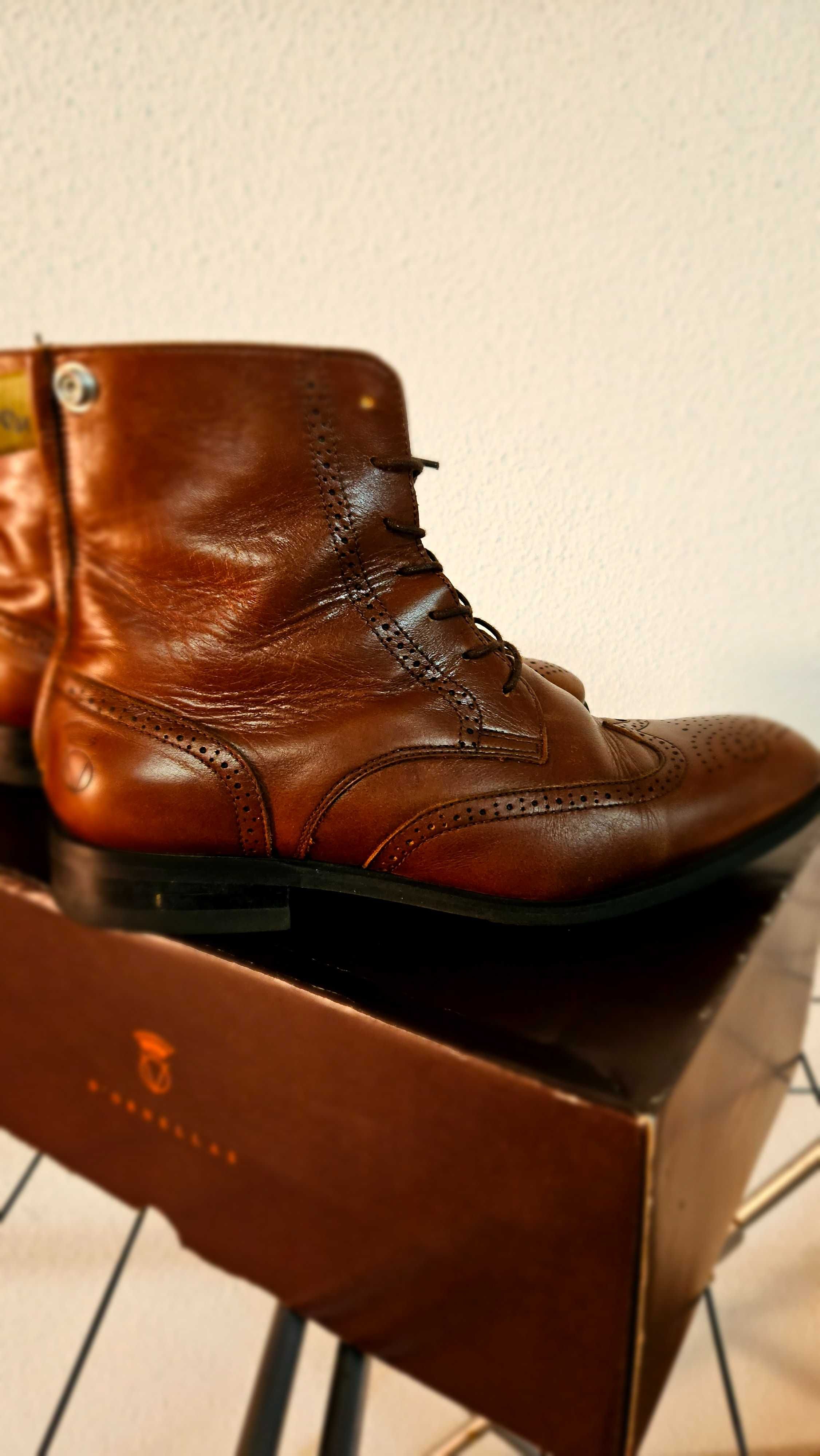 Botas Produção Artesanal D´Ornellas - Homem em Pele Castanha Tam. 41,5