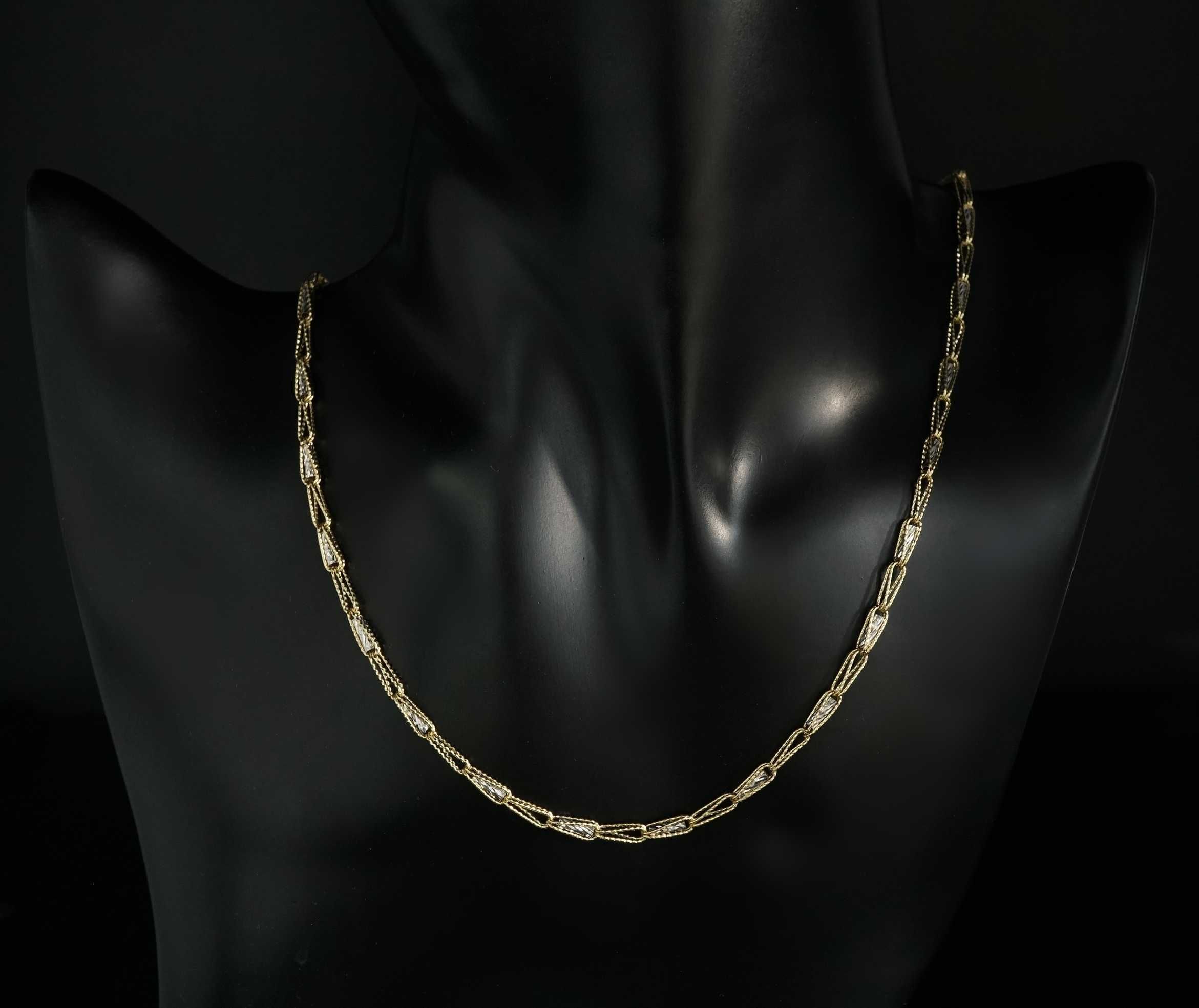 Złoto 585 - złoty łańcuszek damski 50 cm