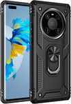 DAWEIXEAU etui do Huawei Mate 40 Pro pancerne uchwyt stojak czarne