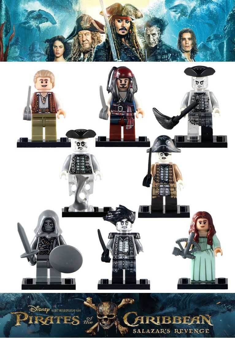 Bonecos minifiguras Piratas das Caraíbas nº4 (compatíveis com Lego)