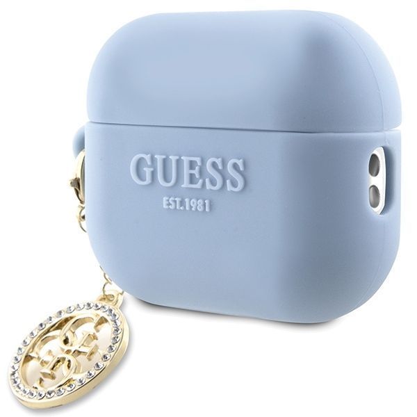 Guess Etui na AirPods Pro 2 - Niebieskie 3D Rubber Charm 4G