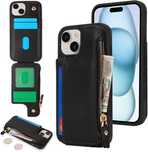 SailorTech etui DO iPhone 15 Plus uchwyt na karty portfel skórzane