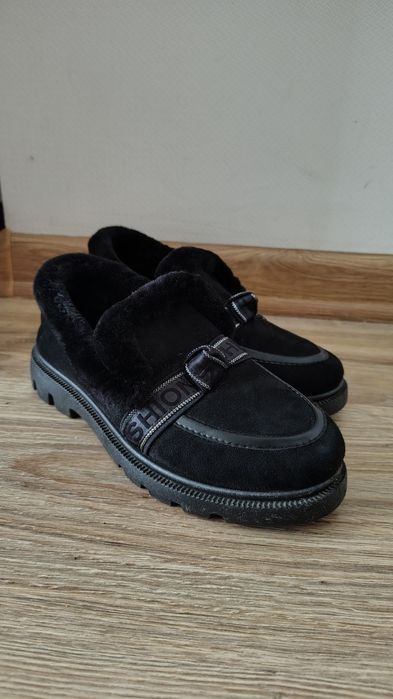 Черевики зимові короткі з еко замшу, всередині штучне хутро