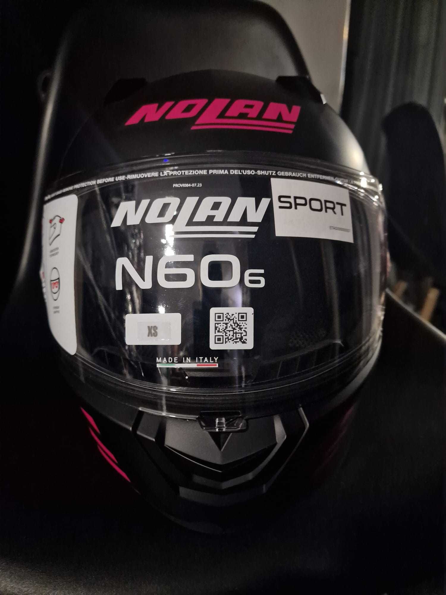 KASK NOLAN N60-6 SPORT Outset Matt Black Fuchsia 'XS 'S GRATISY!