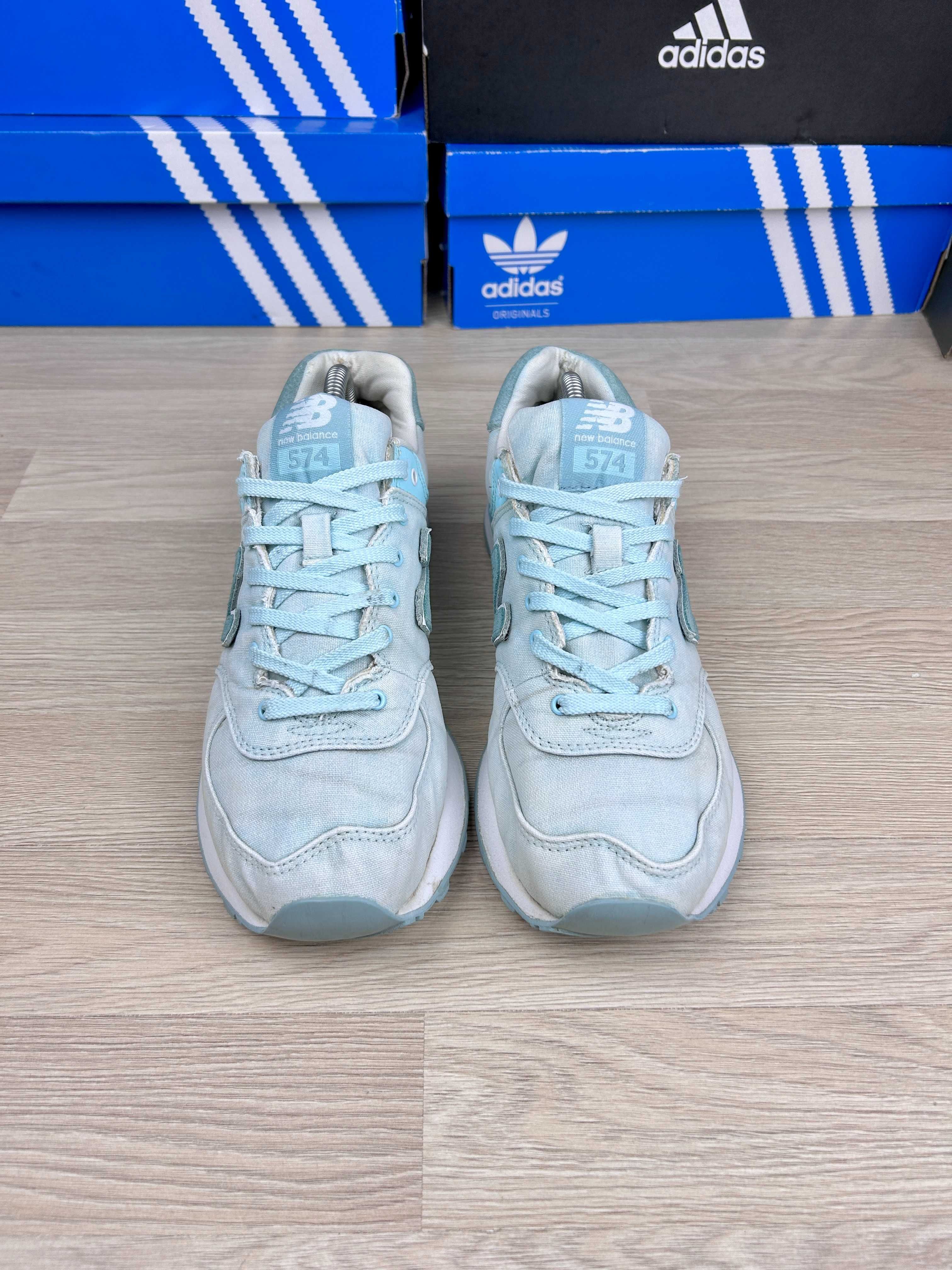 Кроссовки New Balance 574 женские голубые тканевые 40