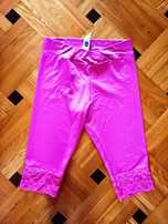 Legginsy, spodnie, rybaczki, getry różowe rozmiar XL - 42 - nowe