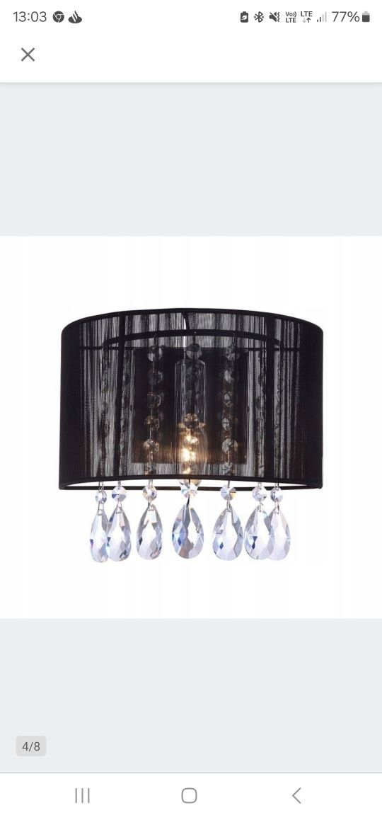 Lampa wiszaca i 2 lampki scinne Do salonu sypialny italux  glamur