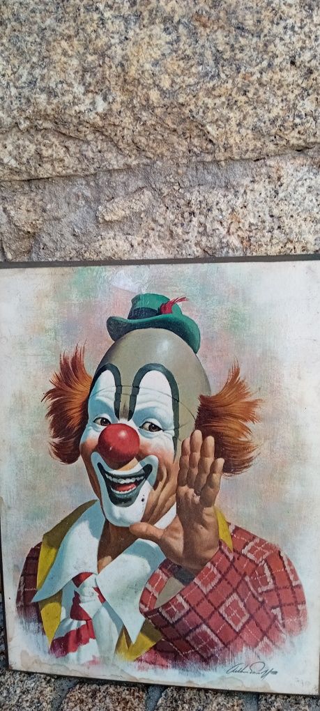 Quadro Palhaço  Arthur sarnoff 1979