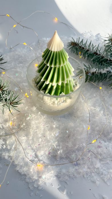 Новорічна свічка | свічка з соєвого воску | свічка