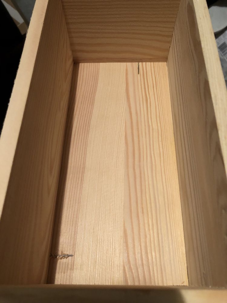 Pojemnik drewniany do decoupage, osłonka doniczka z drewna sosnowego