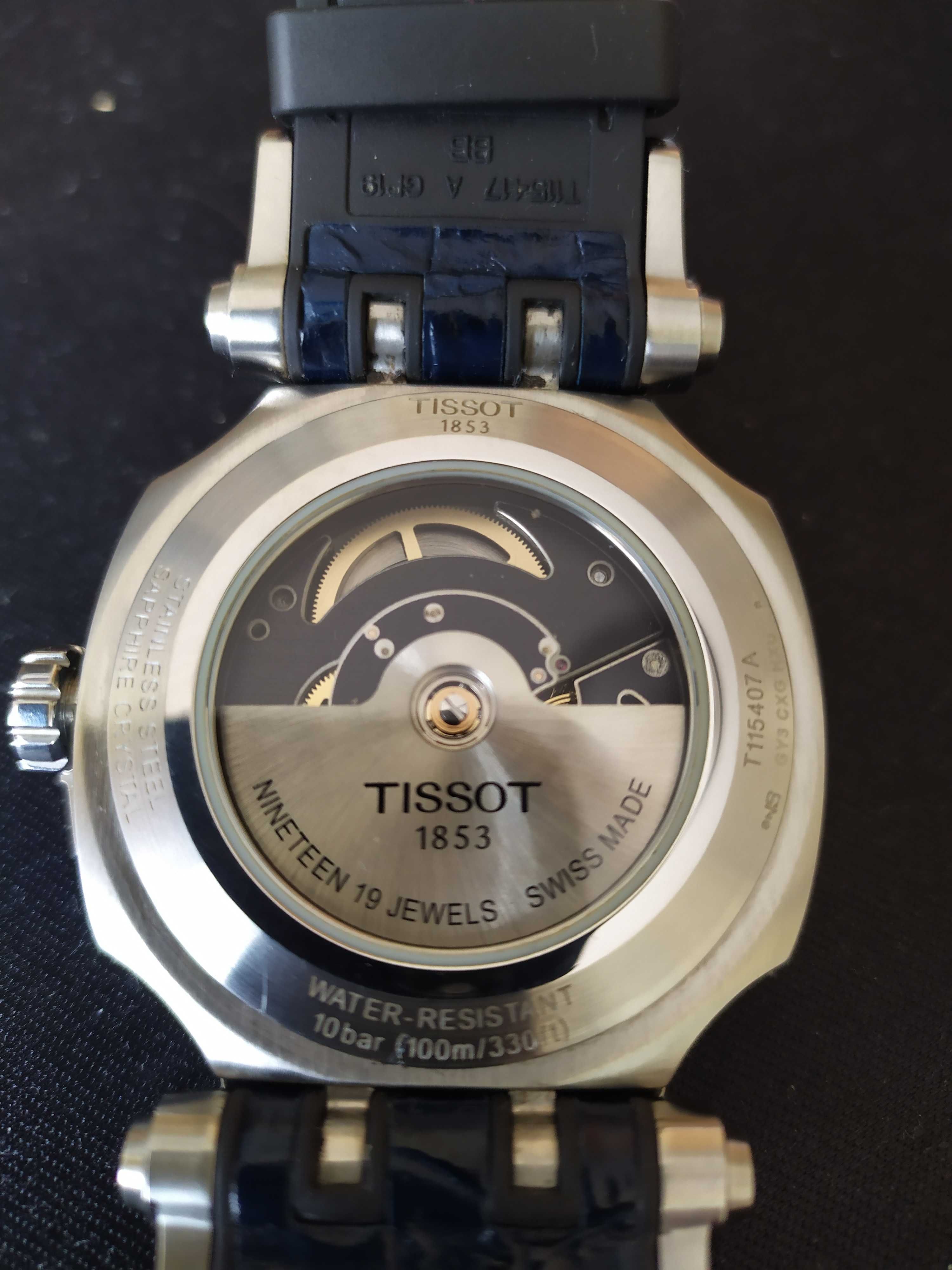 Zegarek Tissot T-Race Swissmatic niebieski - niedziałający